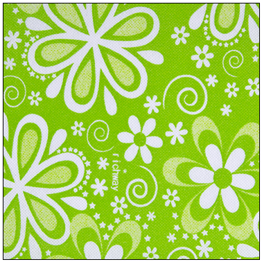 printed nonwoven flower