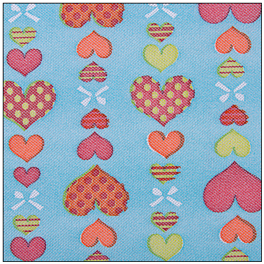 printed nonwoven heart