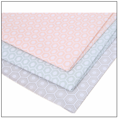 printed nonwoven hexagon