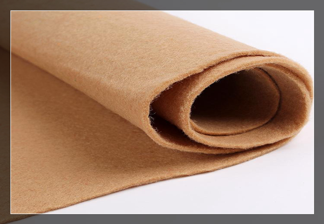 beige needle punch nonwoven